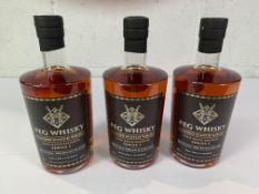 Three Peg Blended Scotch Whiskies Small Batch Exclusive Series 1, 3 x 700ml.