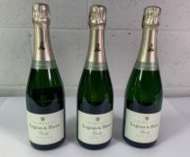 Three Legras & Haas Chouilly Grand Cru Blanc De Blancs 100% Chardonnay Champagne 3 x 750ml.