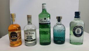 The Duke Munich Dry Gin 700ml, Gordans London Dry Gin 1ltr, Twisted Nose Dry Gin 700ml, Plymouth Nav