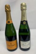 Palmer & Co Brut Reserve Champagne 750ml and a Veuve Clicquot Brut Champagne 750ml.