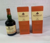 Three Redbreast Single Pot Still Irish Whiskeys Lustau Edition 3 x 700ml (one unboxed).