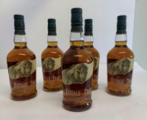Five Buffalo Trace Kentucky Straight Whiskey 5 x 700ml.