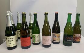 Eleven assorted ciders to include Templar's Choice Naturally Sparkling Late Harvest, Perry Hill Medi