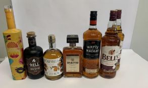 Honeybell Spiced Rum 700ml, Hell or High Water OX Rum 700ml, Disaronno Original 500ml, Two Bell's Bl