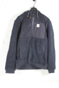 Passenger Adventure Recycled Sherpa Full Zip Fleece in Deep Navy, Size UK L.