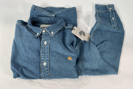 Carhart WIP Weldon Long Sleeve Shirt - Heavy Stone Wash - Small.