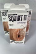 Three Doc Johnson Ultraskyn Squirt It - Squirting Pussy with Joy Juice (over 18s only).