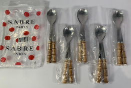Five Packs Sabre Paris, Panda Bamboo 2 Piece Salad Serving Sets. Sealed.