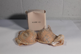 Marie Jo Jane Push Up Bra Pale Peach with Removeable Pads UK 32 D.