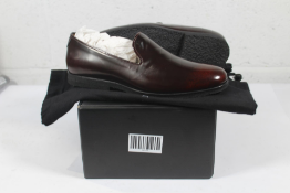 A pair of Tracey Neuls Smolder Double Colour Crepe Sole Loafers In Brown (Size 38).