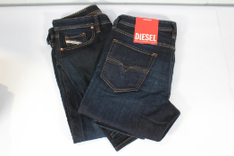 Two pairs of men's Diesel Larkke-Beex Jeans - Blue (W 32, L 32/30).