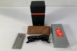 Ray-Ban Wayfarer Sunglasses - Tortoise Shell Colour Frames With Tinted Lens, Case And Box. .
