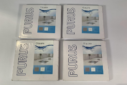 Four Purus PVD Rist/Ramme Sort Chess Square, 150 x 150 x 6mm, a mixture of colours, boxed (153872-84