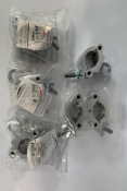 Various Clamps - Four Duratruss BV DT Eye Clamps, 48mm - 51mm 200KG SWL (22718) and one Global Truss