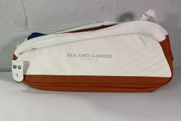 Wilson Roland Garros Super Tour Tennis Racket Bag - Clay/White/Navy.