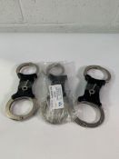 Three TCH840 Rigid Handcuffs - Black.