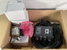 Four ASPÖCK Working Lights Workpoint LED 1500 12V / 24V with metallic bracket 38-8220-007 with cable