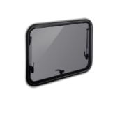 Dometic S7P Top-Hung Hinged Wall Window for Curved Outlines - 750 x 465 (stock image).