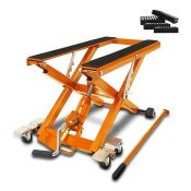 ConStands Motorcycle Hydraulic Mid-Lift XL (500kg) - Orange (stock image).