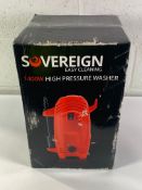 An as new Sovereign Easy Cleaning 1400w high pressure washer, boxed.