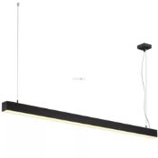 Four SLV Q-Line Dali Single Dimmable LED Pedant Lights in Black (REF: 1001309 | EAN 4024163196116).