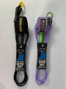 Twelve Dakine Long Board 10ft Ankle Leash Cord 1/4 Inch, 3M x 6.5mm, 0-8 Wave Size, Black/Cannery. A