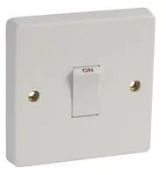 One Hundred and Eighty 1 Gang 20A DP Control Switch 4015 - White - As New (Stock image).