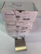 Thirty six units of Double Self Adhesive, Stainless Steel Dispenser Brackets. As New.