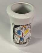 Officially Licenced Pablo Picasso Product, Head Resting on Hand 1962 Ceramic Vase. Pre-owned.