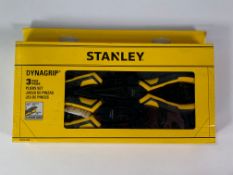 Four packs of Stanley Dynagrip 3-piece Pliers Set STHTO-75094. As New.