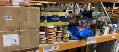 A Quantity of Assorted Food Items To Include Confectionery, Drinks and Related (One Shelf).