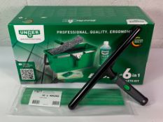 A box of Unger Products; 2 x Ergotec 6in1 Complete Kit (AK015), 10x Ergotec Ninja T bar 14