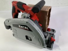 Excel 1200w Plunge Saw Kit 250V/50Hz - Mitre Angle 0-45o (11570) Untested, Item Has Some Light Mark