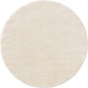 Two Benuta Nest Soda Machine Woven Round Rugs - White - 160 x 160 C (stock image).