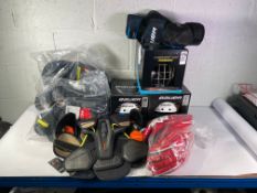 A quantity of Ice Hockey Gear to include helmets, pads, gloves, shoulder pads (Helmets 1xL, 1xM 1xYo