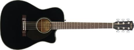 Fender CC-60SCE Concert Acoustic Guitar, Walnut Fingerboard, Fishman Low-Profile Pickup/Preamp - Bla