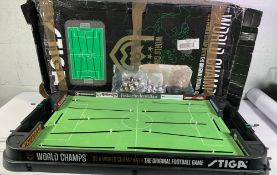 STIGA World Champs Table Football Game, Black/Green, Packaging Tatty, Boxed