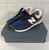 New Balance 574 Trainers in Blue (UK 10.5).