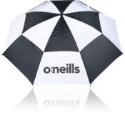 Twenty four O'Neills Double Canopy Umbrellas Black/White (ONEI-A11-0-GEN-BKWHXX-UNIT) - As New (stoc