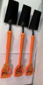Three CID Insulated Cable Laying Shovels, Orange, BS 8020 SHOX. As New with Tags, Slight Marks.