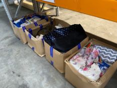 Four boxes of assorted miscellaneous items to include toys, household, souvenir items.