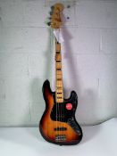 Squier Classic Vibe 70s Jazz Bass Maple FB 3-Colour Sunburst. As New.