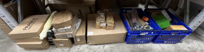 Assorted printer cartridges and related items (All items sold as seen. Crate not included).