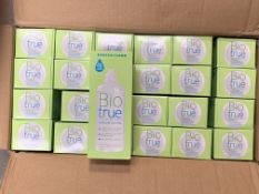 Twenty Four, Bausch+Lomb Bottles of BioTrue multi purpose solution, 300ml. New (EXP: 25/12)