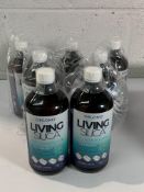 Seven bottles of Orgono Living Silica Collagen Booster Liquid (1 litre per bottle).