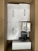 A box of twelve Specsavers Advance Hearing Aids. Various models and sizes. As New (Also includes a b