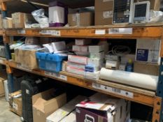 A Shelf of Assorted Medical Products and Items (One Shelf).