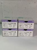 Four packs of Novosyn 2/0 70cm (28