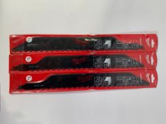 Three, Milwaukee Fiberglass Sawzall Blade 48001460, 450mm x 1.5tpi. New