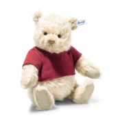 Steiff Disney Christopher Robin Winnie The Pooh Teddy Bear, 26cm, 43% Mohair, 57% Cotton Beige, New,